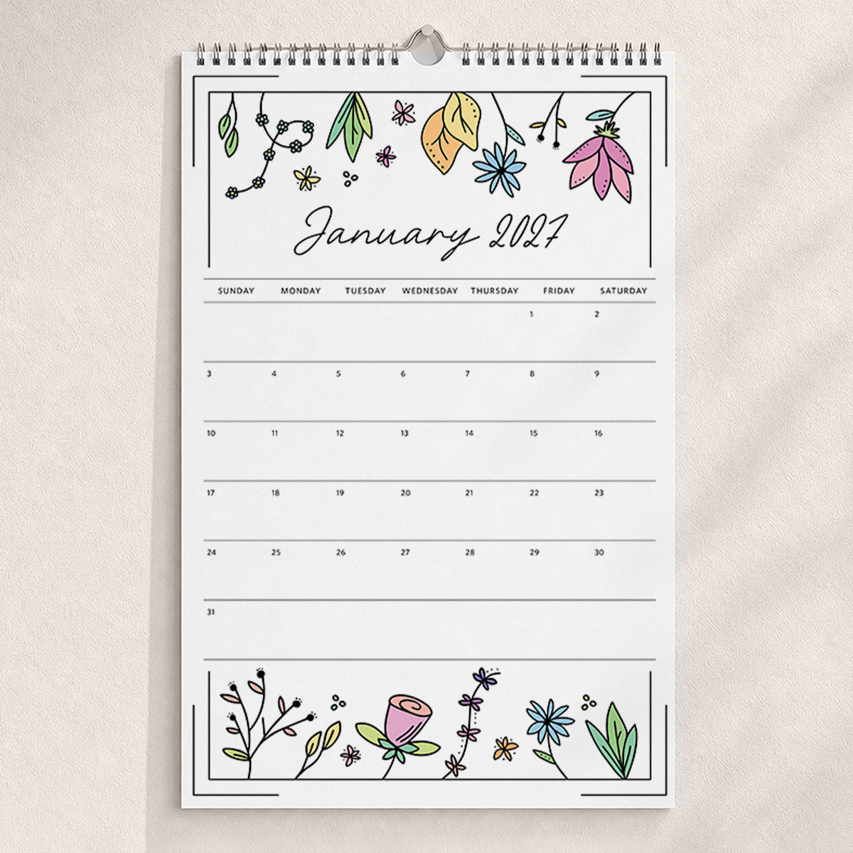 2027 Wall Calendar: Azalea Anthem