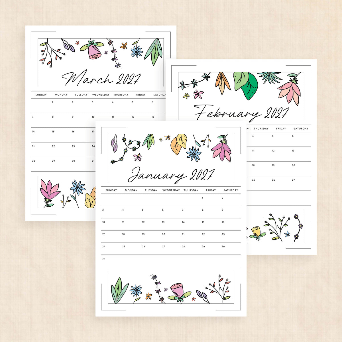 2027 calendar