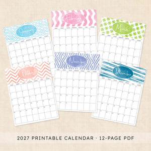 2027 calendar