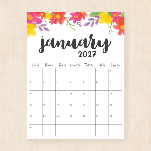 2027 calendar