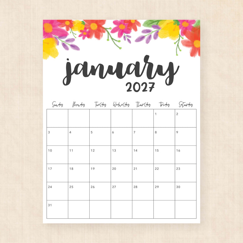 2027 calendar