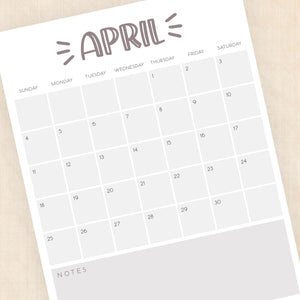 printable 2027 calendar