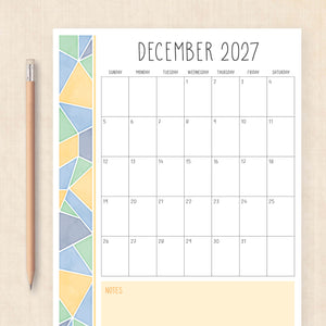 printable 2027 calendar
