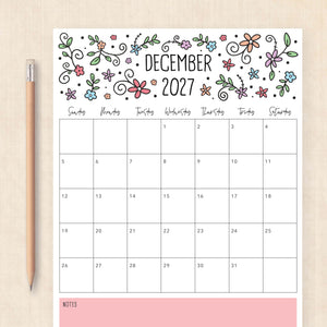 printable 2027 calendar
