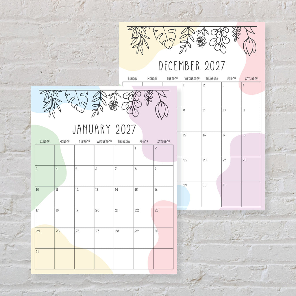 printable 2027 calendar