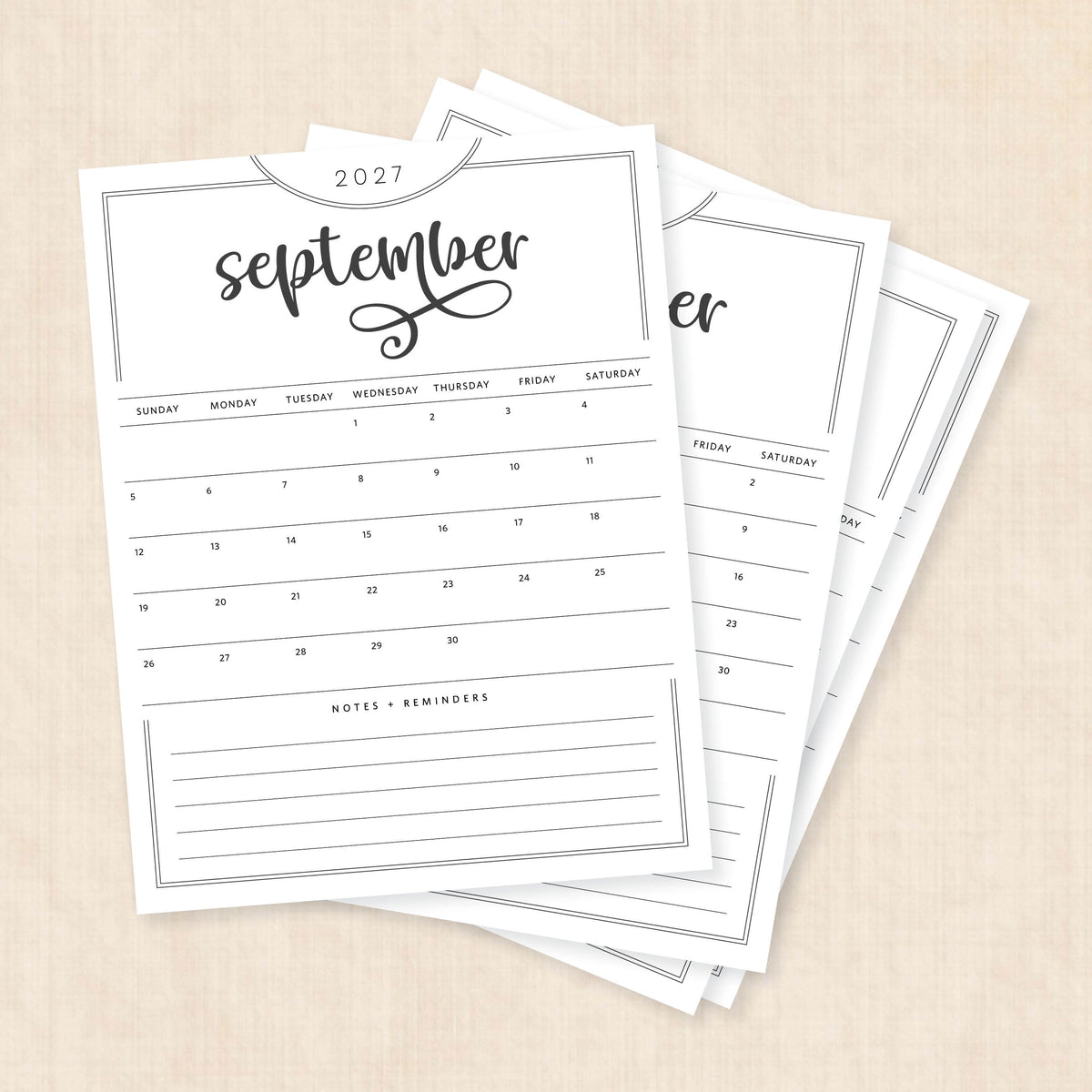 2027 calendar