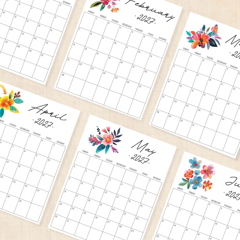 printable 2027 calendar