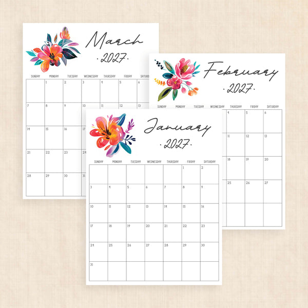 printable 2027 calendar