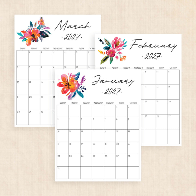 printable 2027 calendar