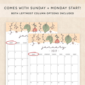 printable 2027 calendar