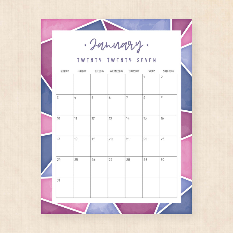 2027 calendar