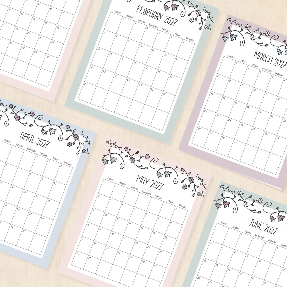 printable 2027 calendar