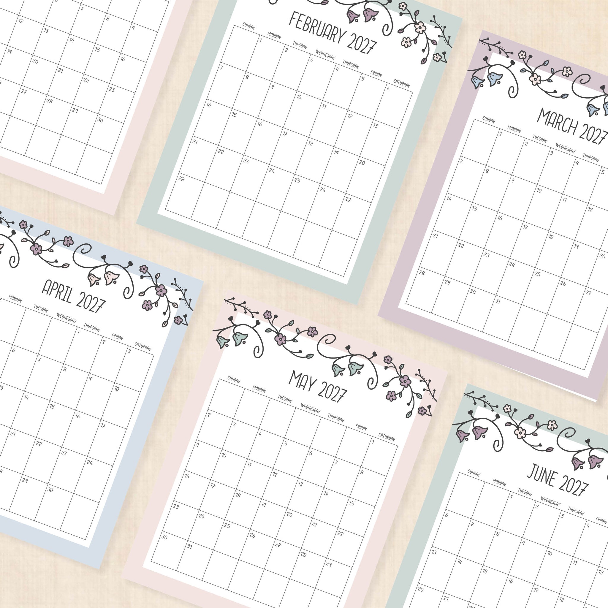 printable 2027 calendar