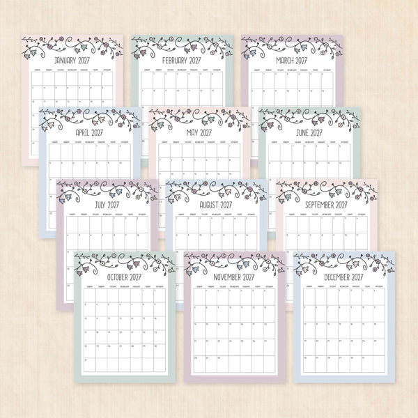 printable 2027 calendar