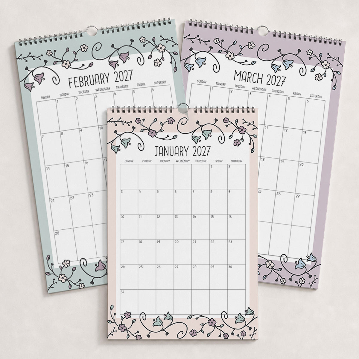 2027 Wall Calendar: Vintage Vines