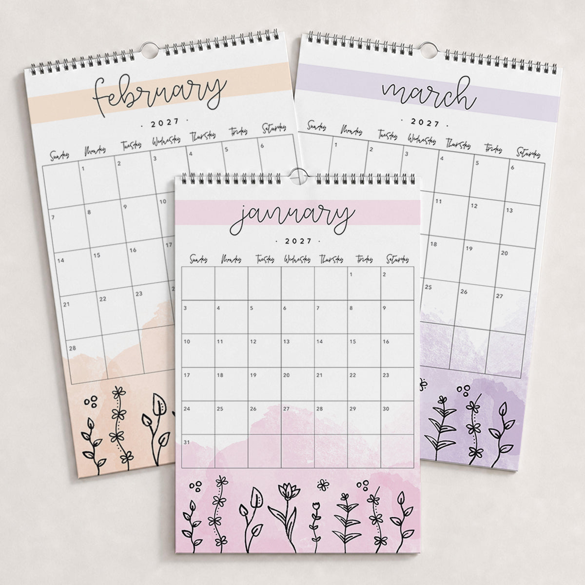 2027 Wall Calendar: Springtime Splash