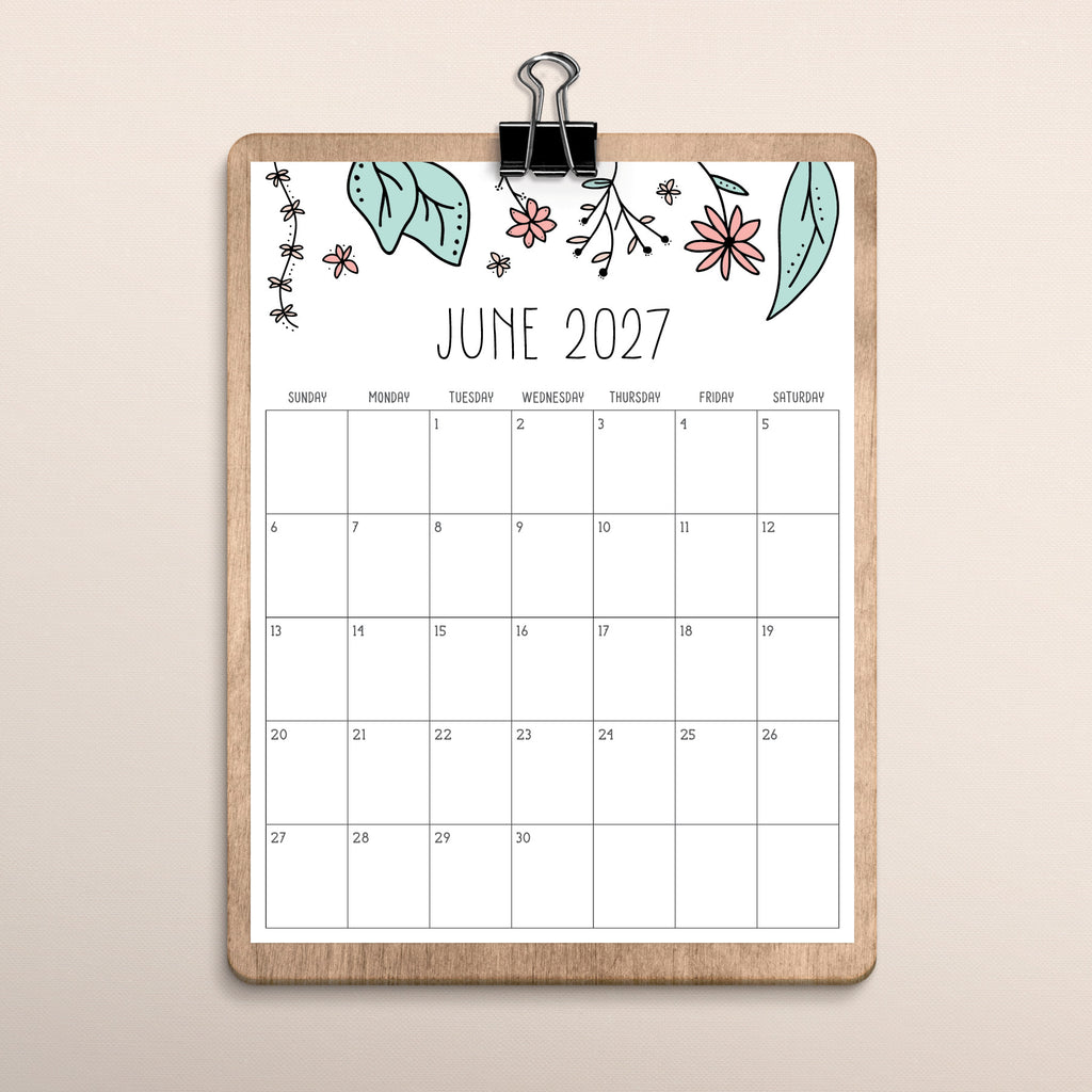 printable 2027 calendar