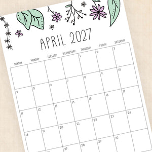 printable 2027 calendar