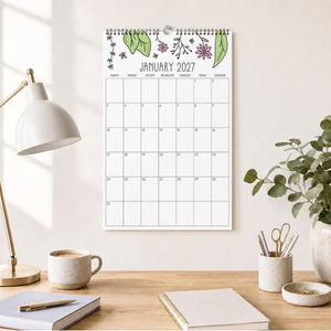 2027 Wall Calendar: Rhododendron Rain