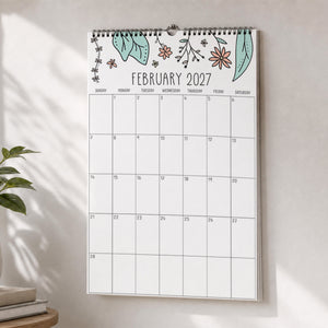 2027 Wall Calendar: Rhododendron Rain