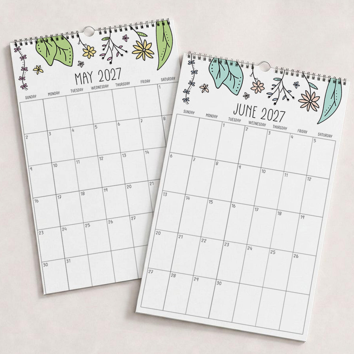 2027 Wall Calendar: Rhododendron Rain