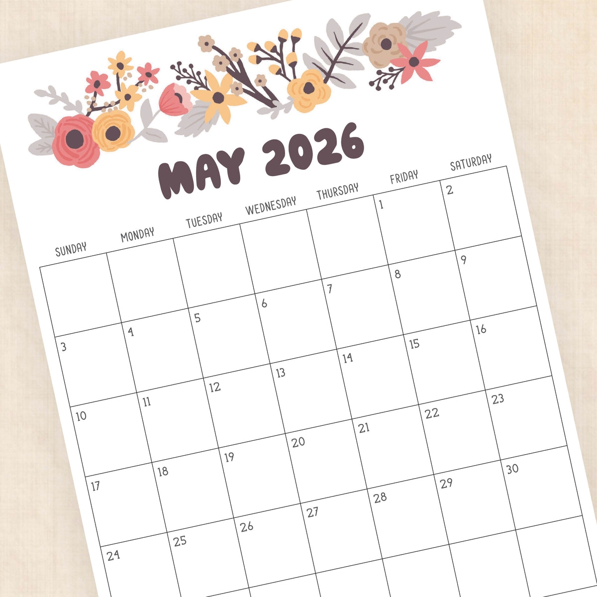 printable 2027 calendar