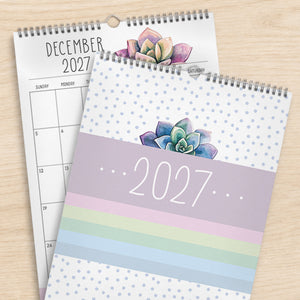 2027 Wall Calendar: Sunkissed Succulents