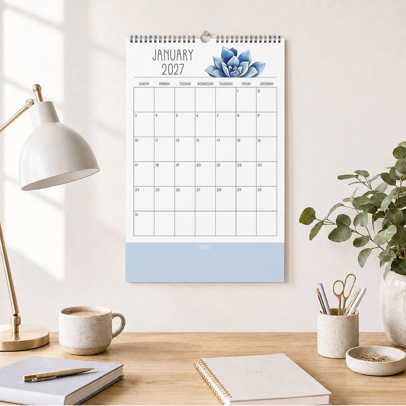 2027 Wall Calendar: Sunkissed Succulents