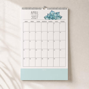 2027 Wall Calendar: Sunkissed Succulents