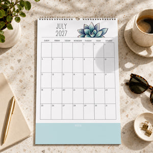 2027 Wall Calendar: Sunkissed Succulents
