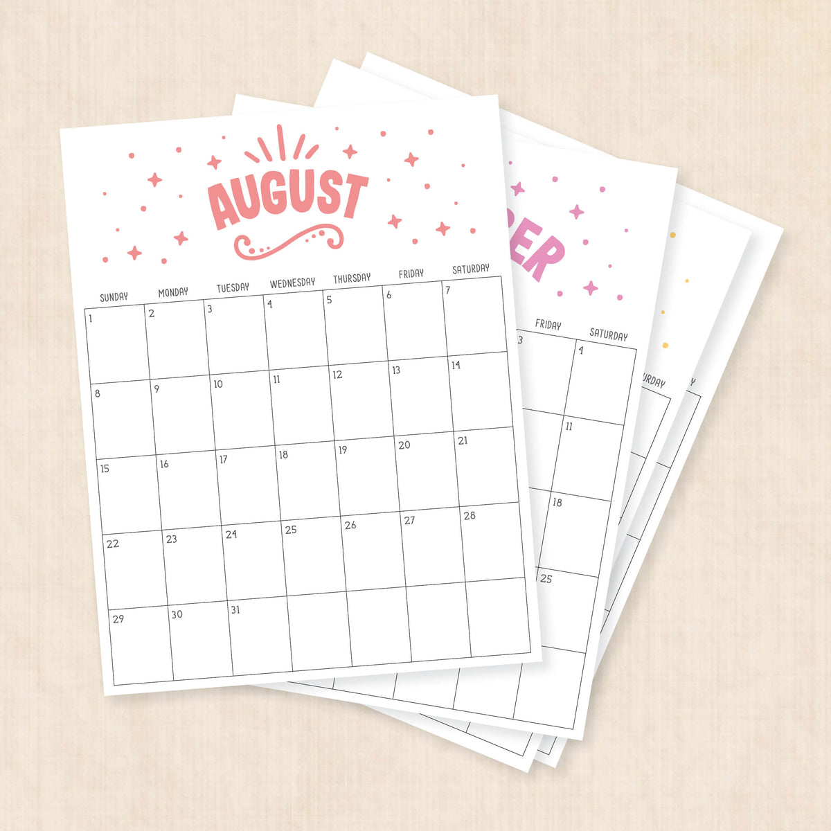 printable 2027 calendar