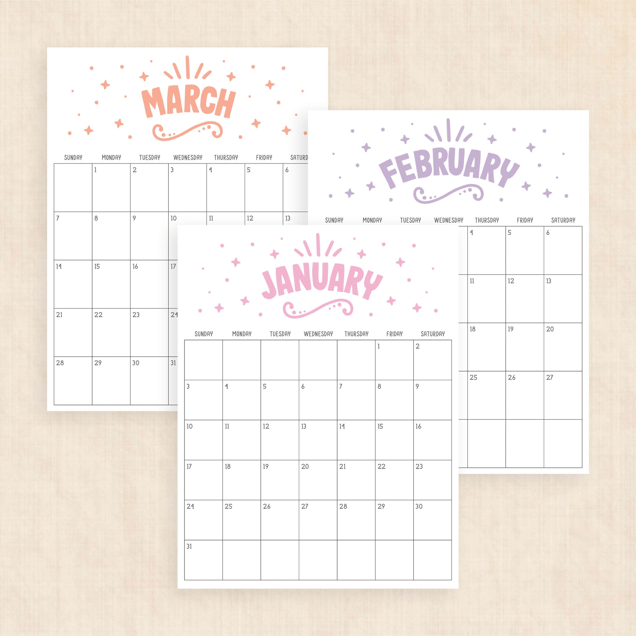 printable 2027 calendar