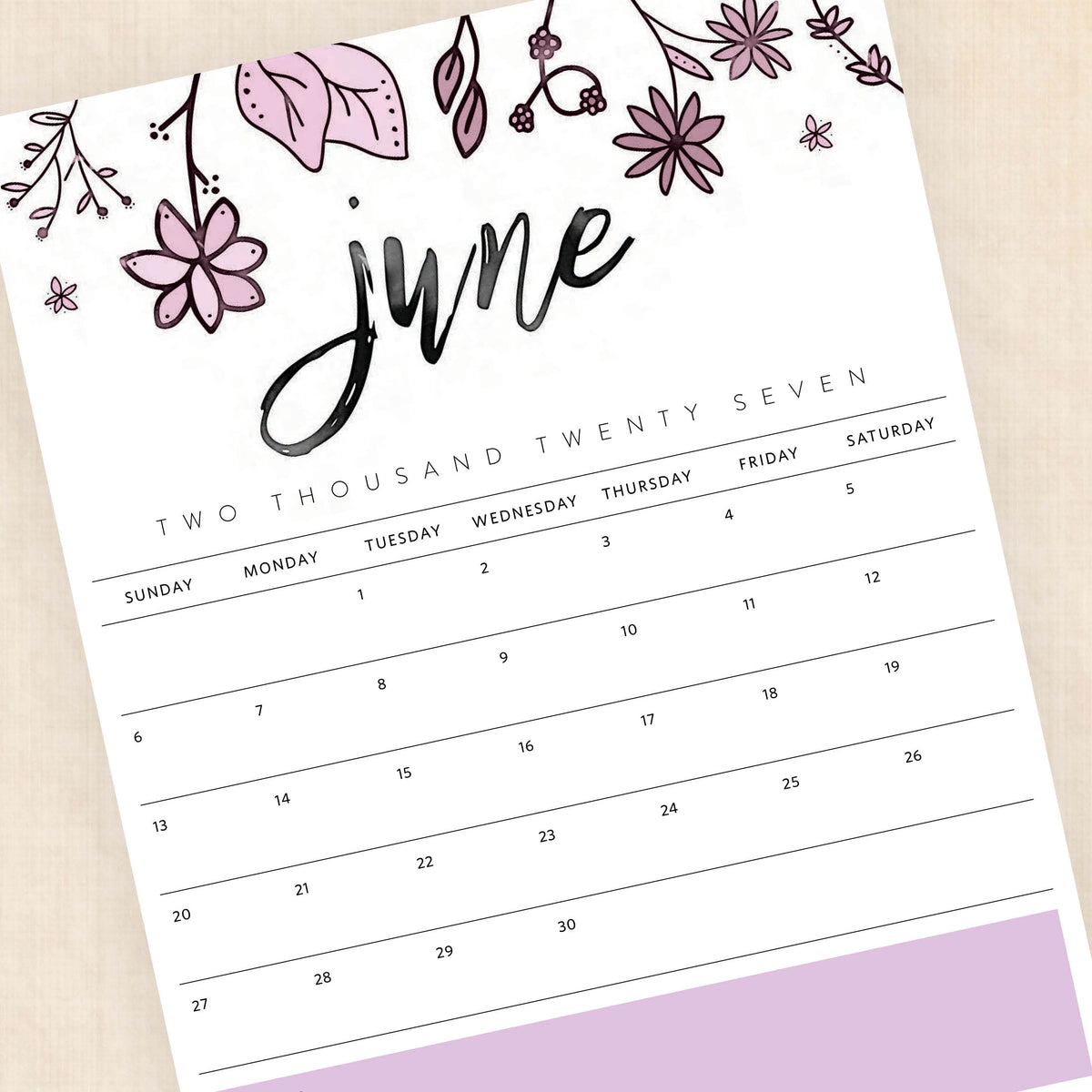 2027 calendar