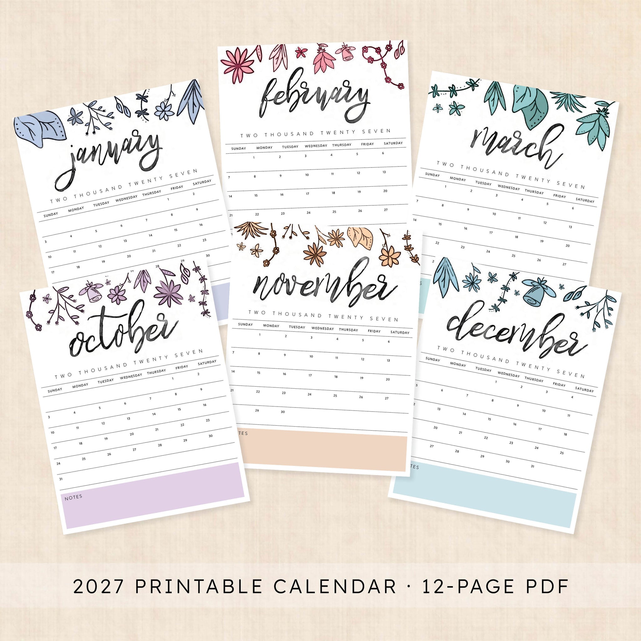 2027 calendar