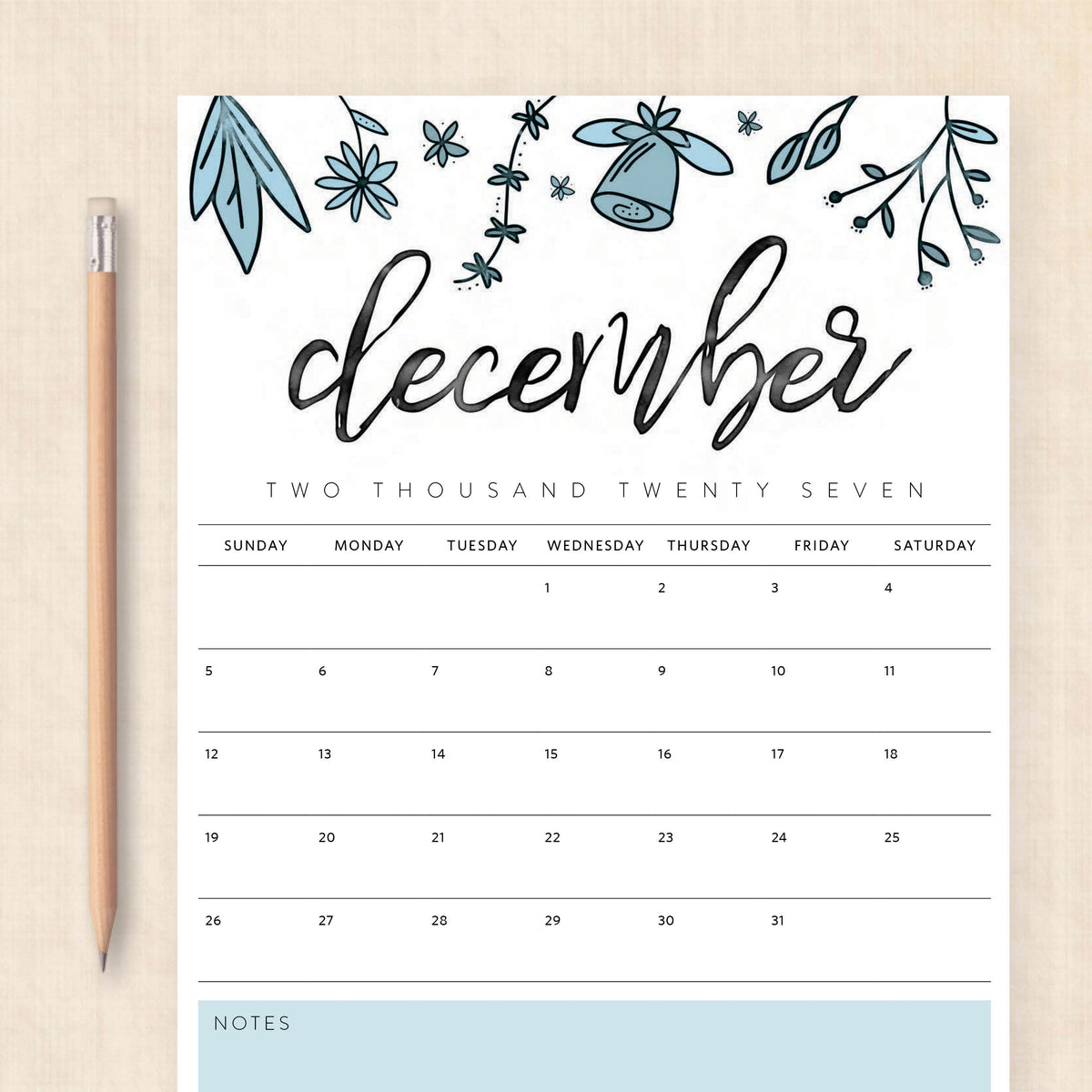 2027 calendar