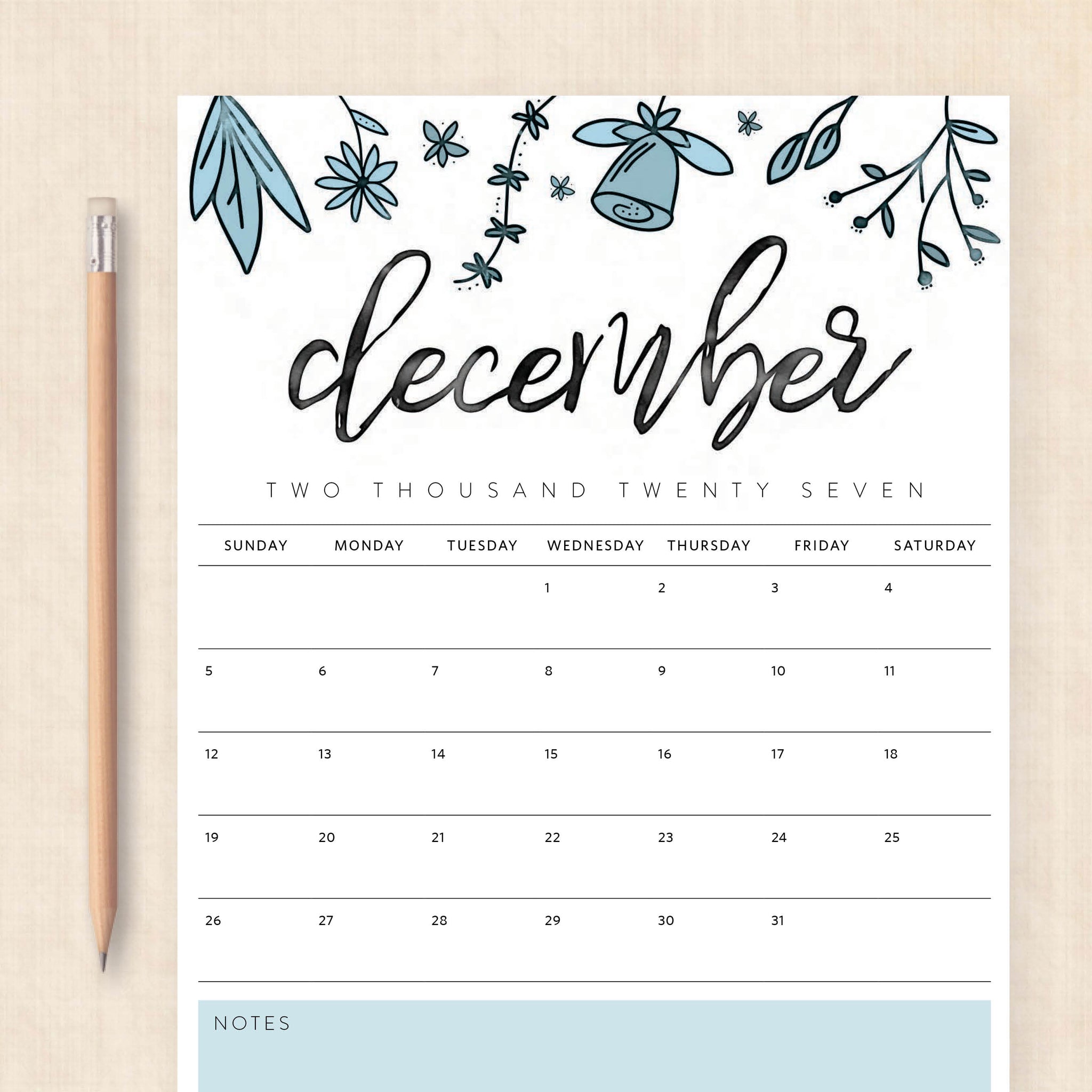 2027 calendar