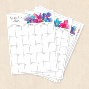 printable 2027 calendar