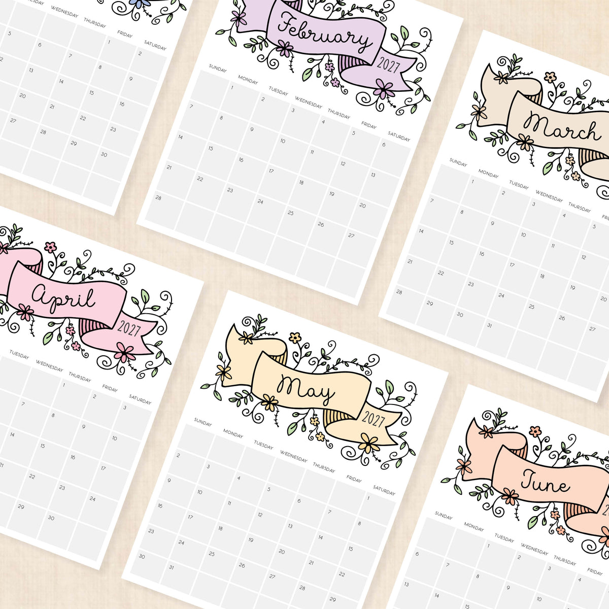 printable 2027 calendar