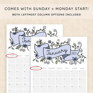 printable 2027 calendar