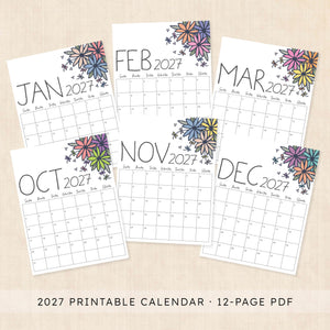 printable 2027 calendar