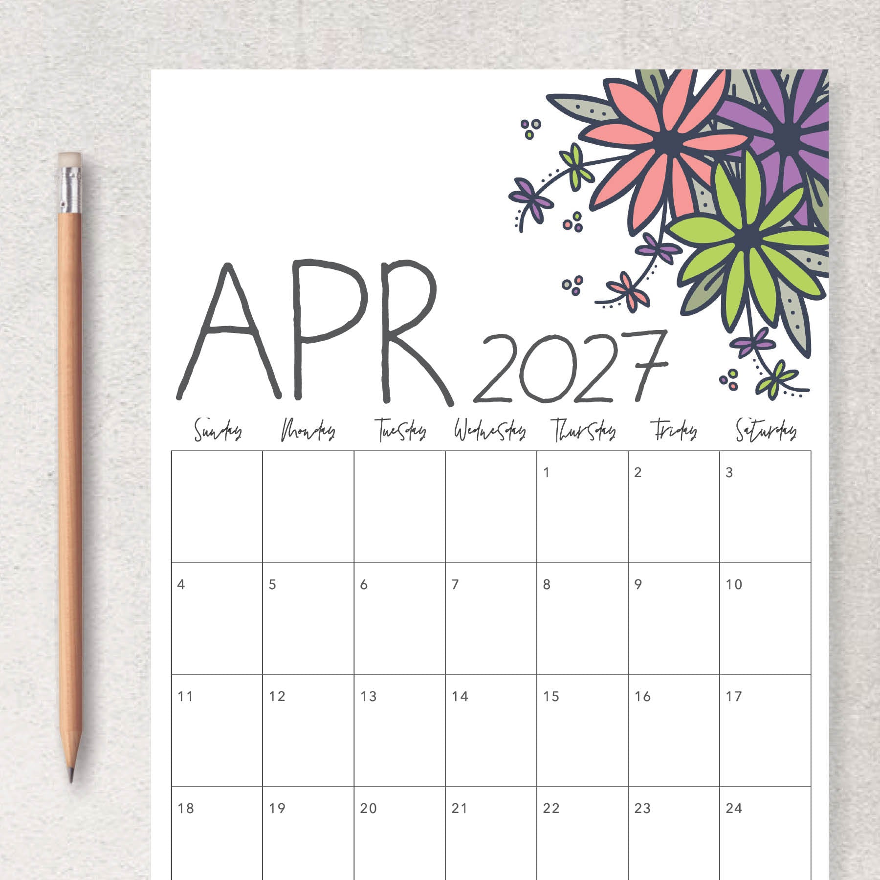 2027 calendar