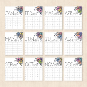 printable 2027 calendar