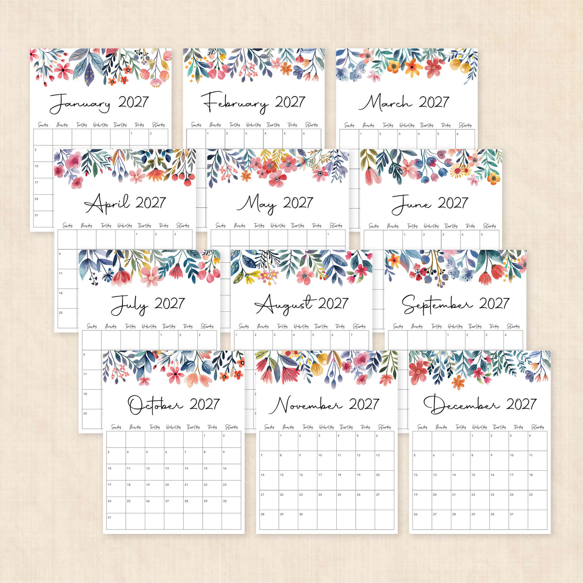 2027 calendar