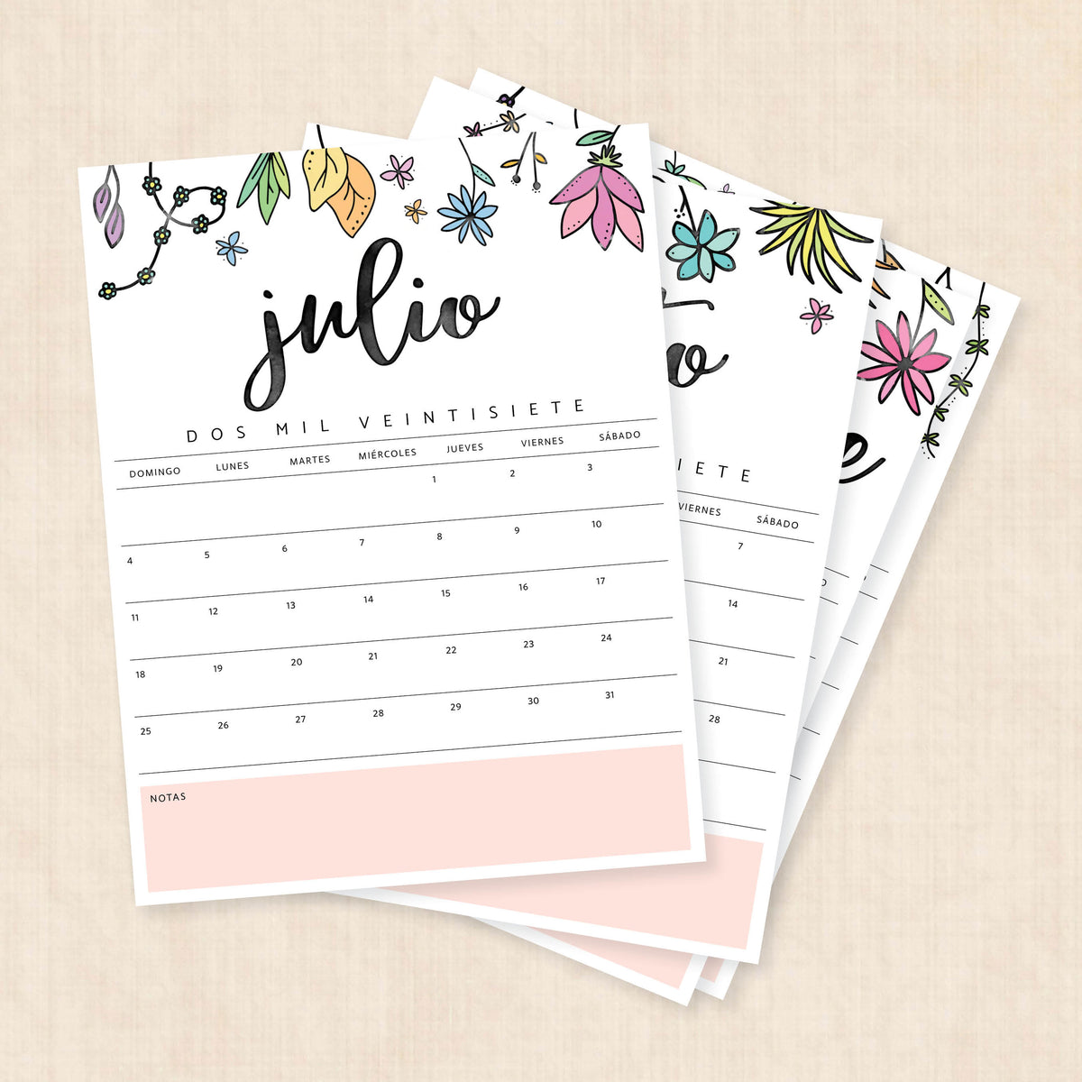 calendario 2027 para imprimir