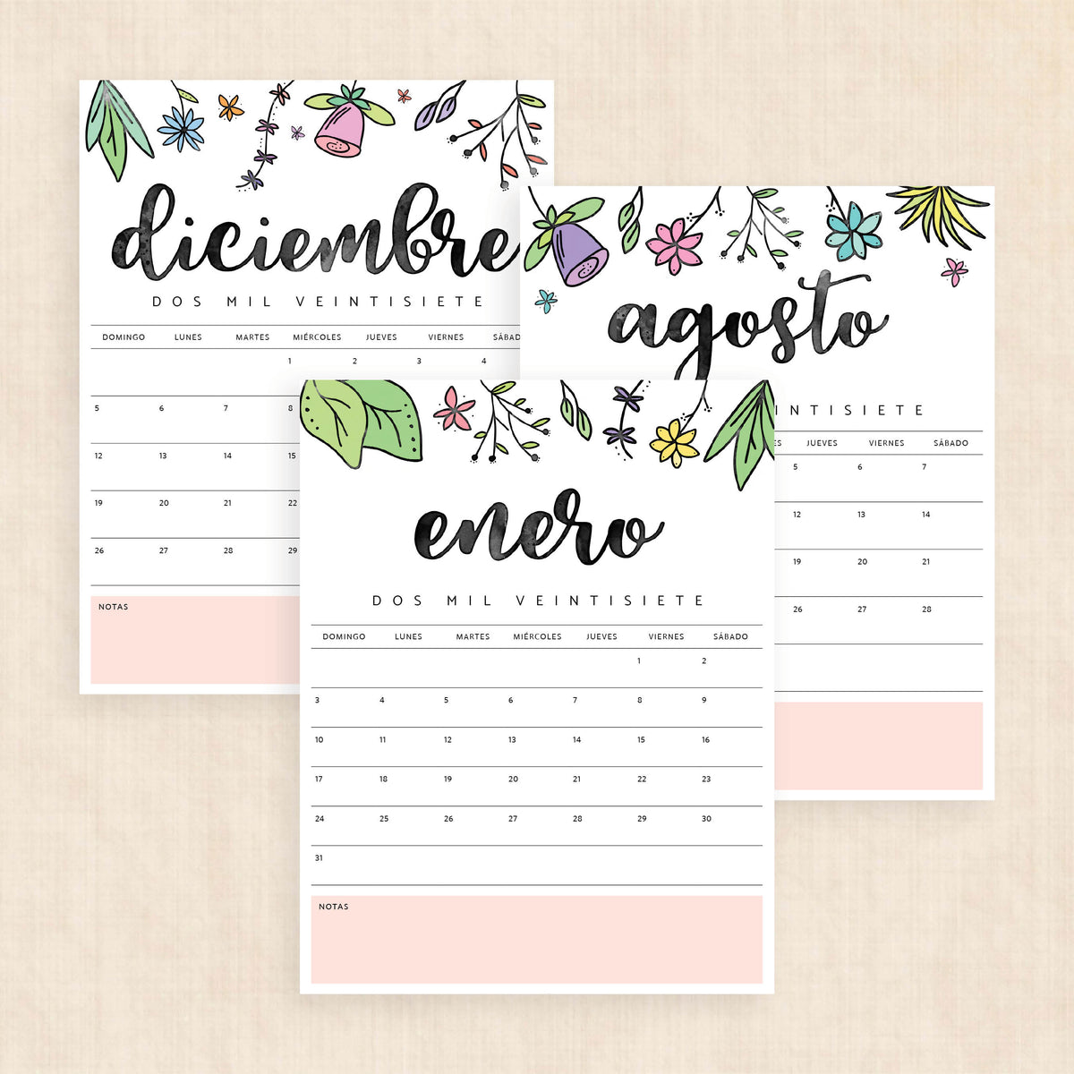 calendario 2027 para imprimir