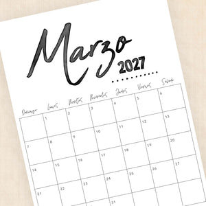 calendario 2027 para imprimir