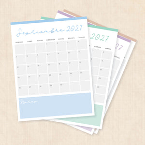 calendario 2027 para imprimir
