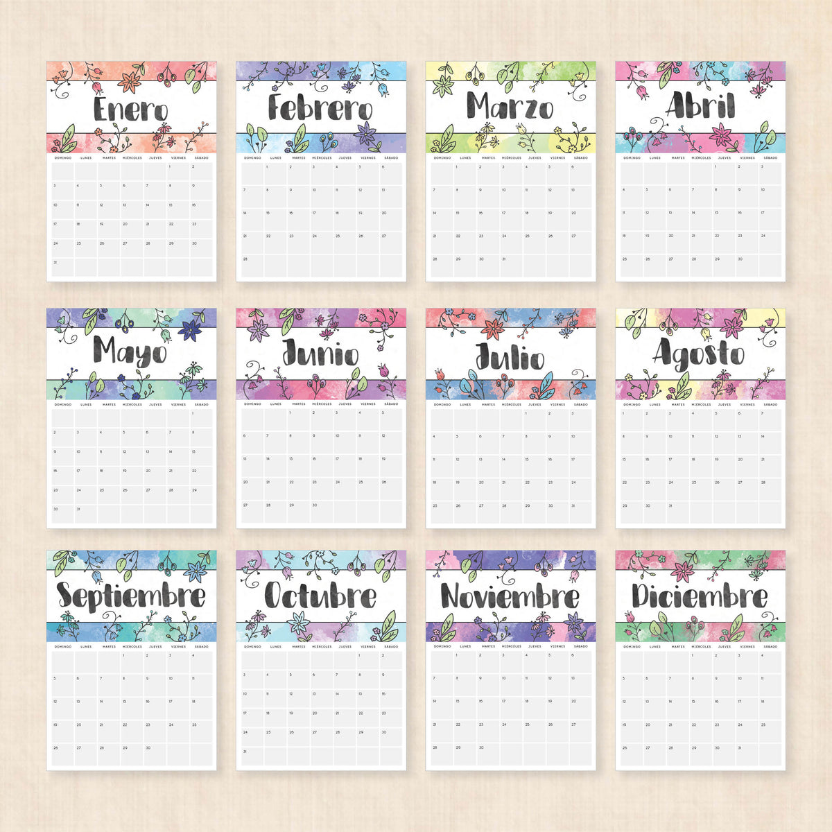 calendario 2027 para imprimir