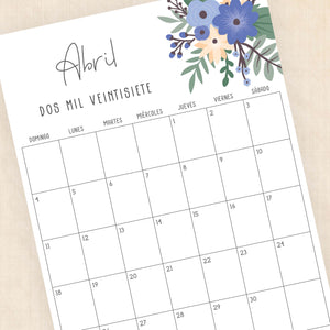 calendario 2027 para imprimir