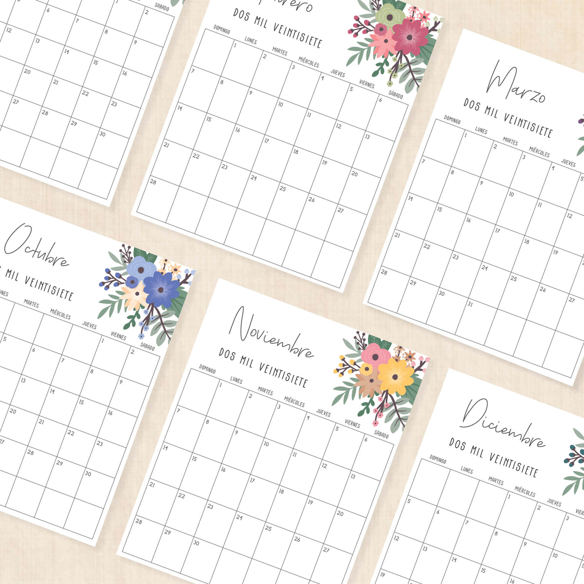 calendario 2027 para imprimir